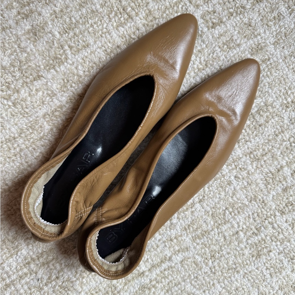 By far leather flats size 10